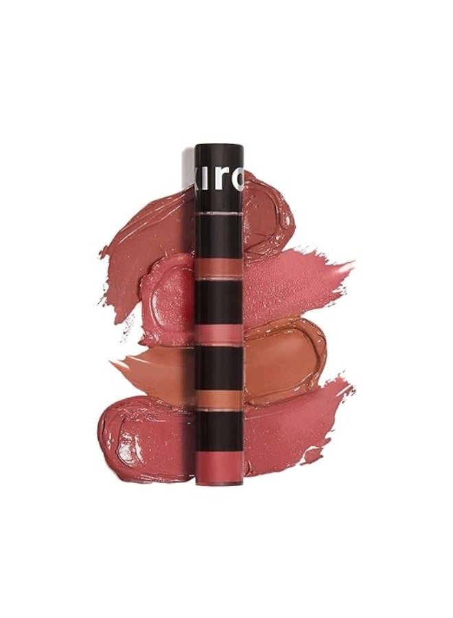 كيرو مجموعة أحمر الشفاه السائل غير اللامع من كيرو فور بلاي - رباعية الألوان، 6 مل | 4 درجات لونية نيود | يدوم طويلاً، مقاوم للتلطخ، مرطب، خفيف الوزن | غني بزيت الأفوكادو والمشمش - Image 1